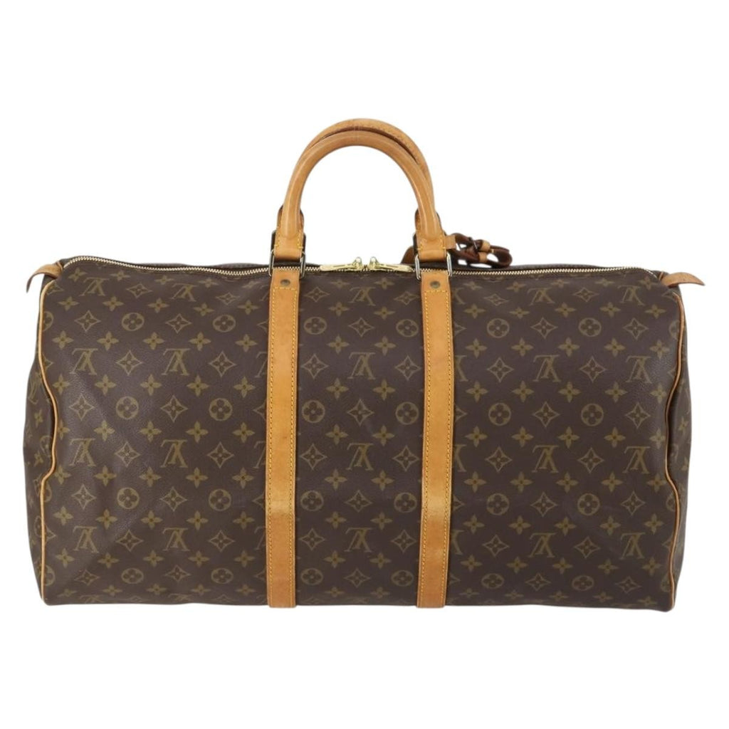 Louis Vuitton Keepall Bag Monogram Canvas Brown Canvas Travel Bag