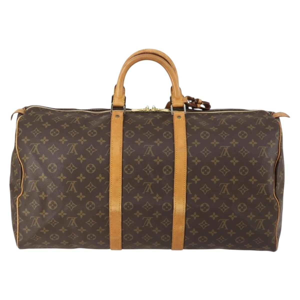 Louis Vuitton Keepall Bag Monogram Canvas Brown Canvas Travel Bag