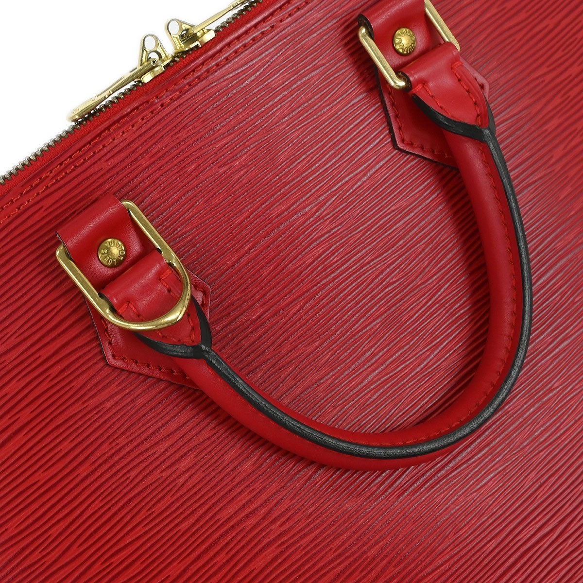 Louis Vuitton Vintage Alma Handbag Epi Leather Red Leather Handbag