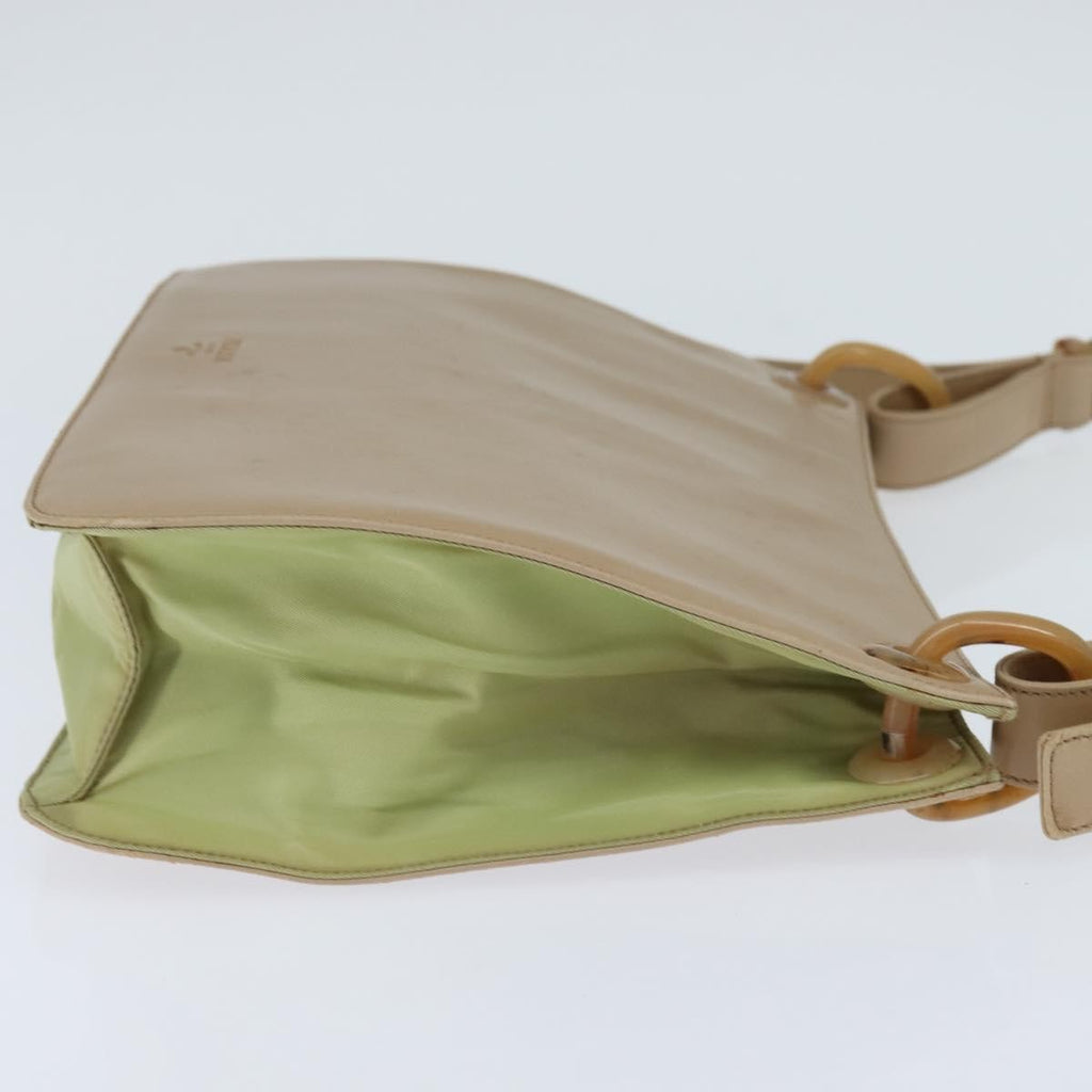 Prada Vintage Shoulder Bag Leather Beige Leather Shoulder Bag Bag