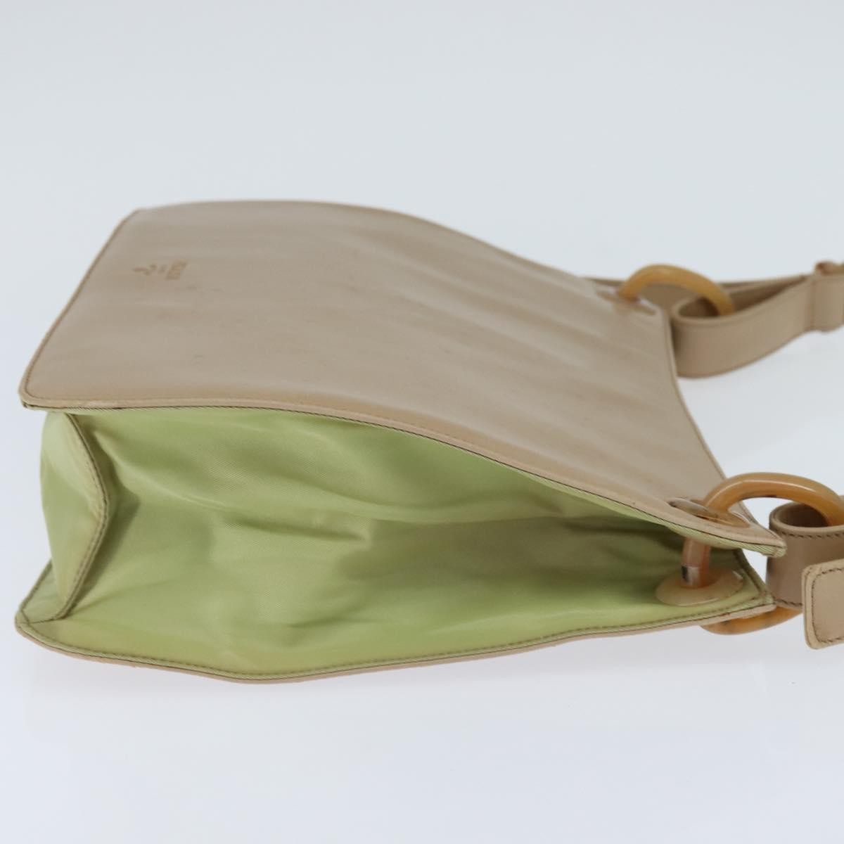 Prada Vintage Shoulder Bag Leather Beige Leather Shoulder Bag Bag