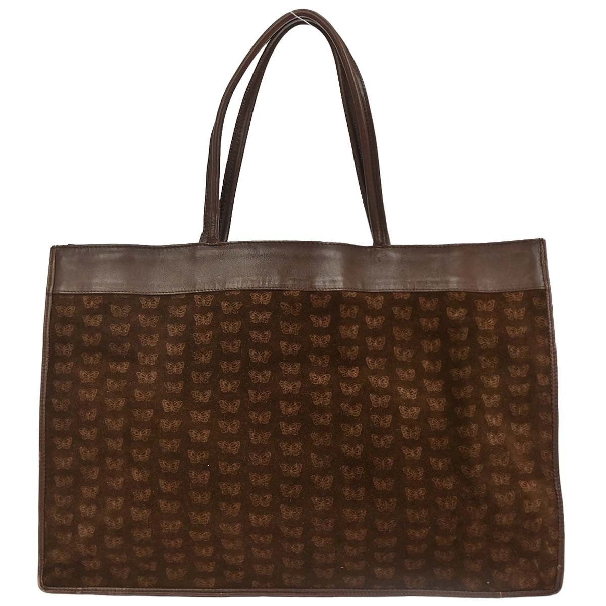 Bottega Veneta Butterfly Handle Tote Suede Brown Suede Tote Bag Bag