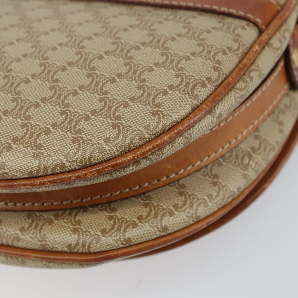 Celine Macadam Shoulder Bag Pvc Leather Beige Pvc Shoulder Bag Bag