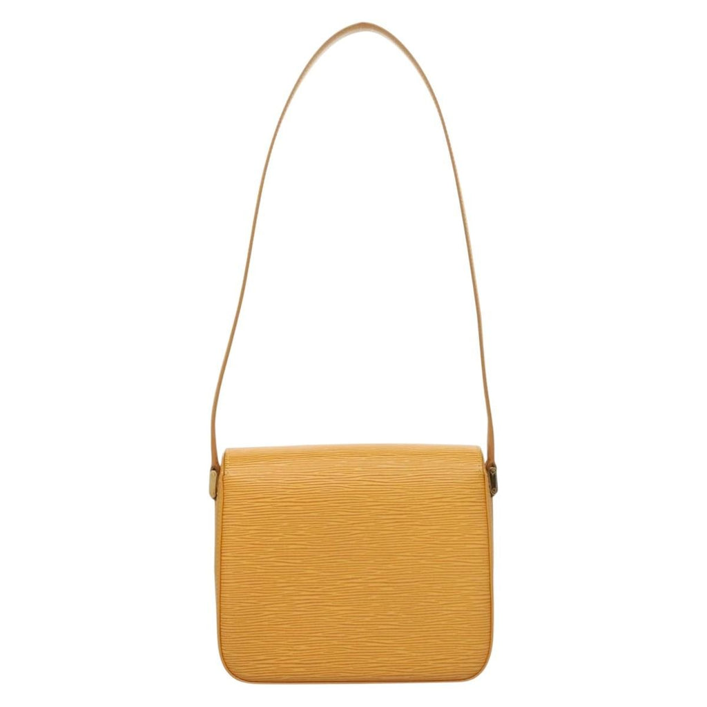 Louis Vuitton Buci Handbag Epi Leather Yellow Leather Shoulder Bag