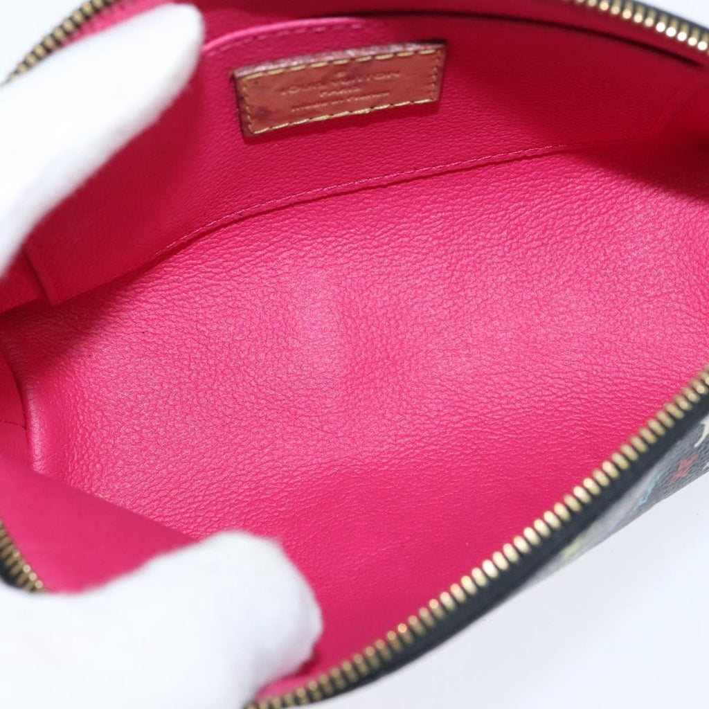 Louis Vuitton Cosmetic Pouch Monogram Multicolor Black Canvas Clutche & Pouche Bag
