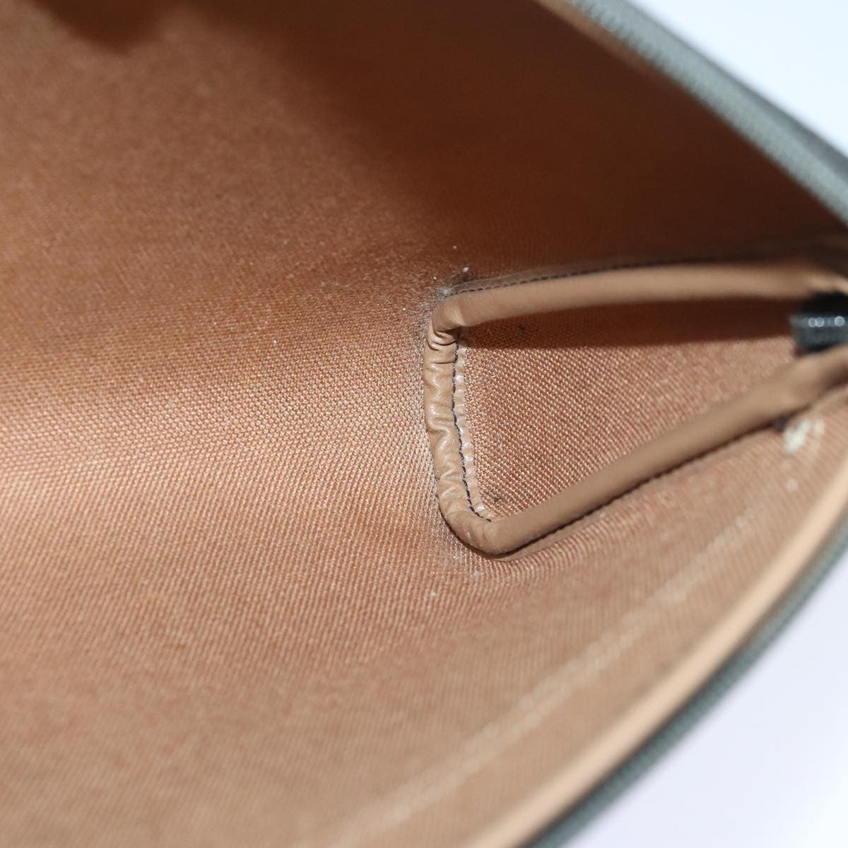 Christian Dior Vintage Honeycomb Zip Pouch Canvas And Leather Black Canvas Clutche & Pouche Bag (Pre-Owned)