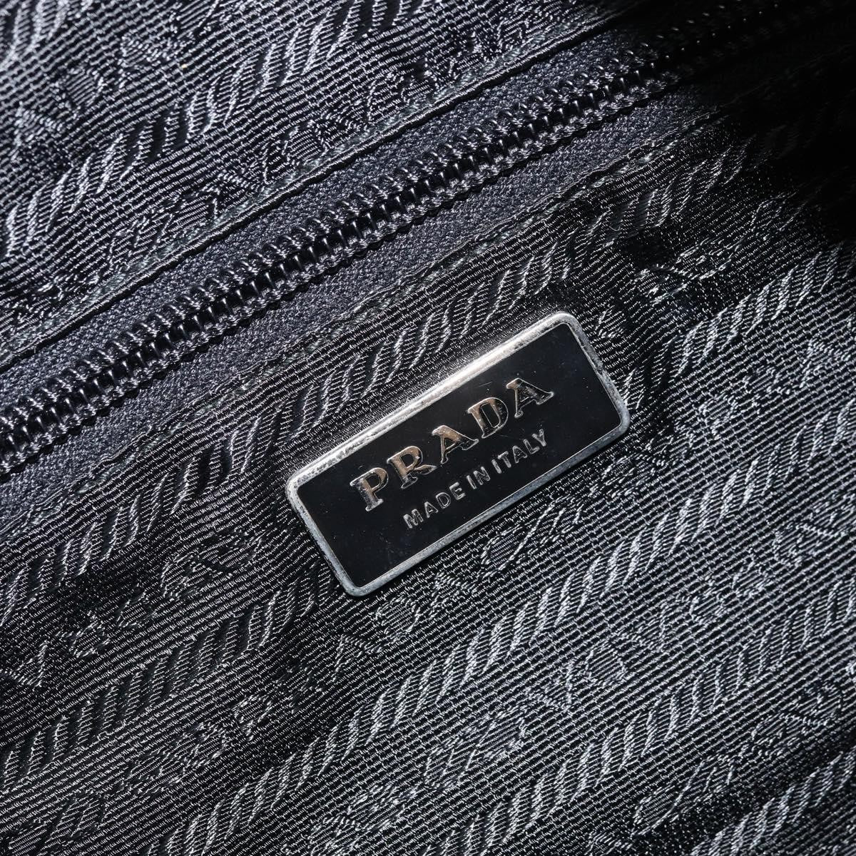 Prada Vintage Zip Tote Tessuto Black Nylon Tote Bag Bag