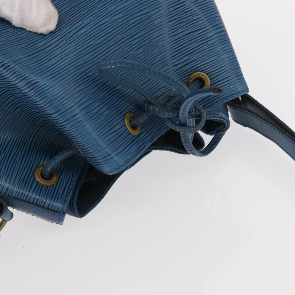 Louis Vuitton Petit Noe Handbag Epi Leather Blue Leather Shoulder Bag
