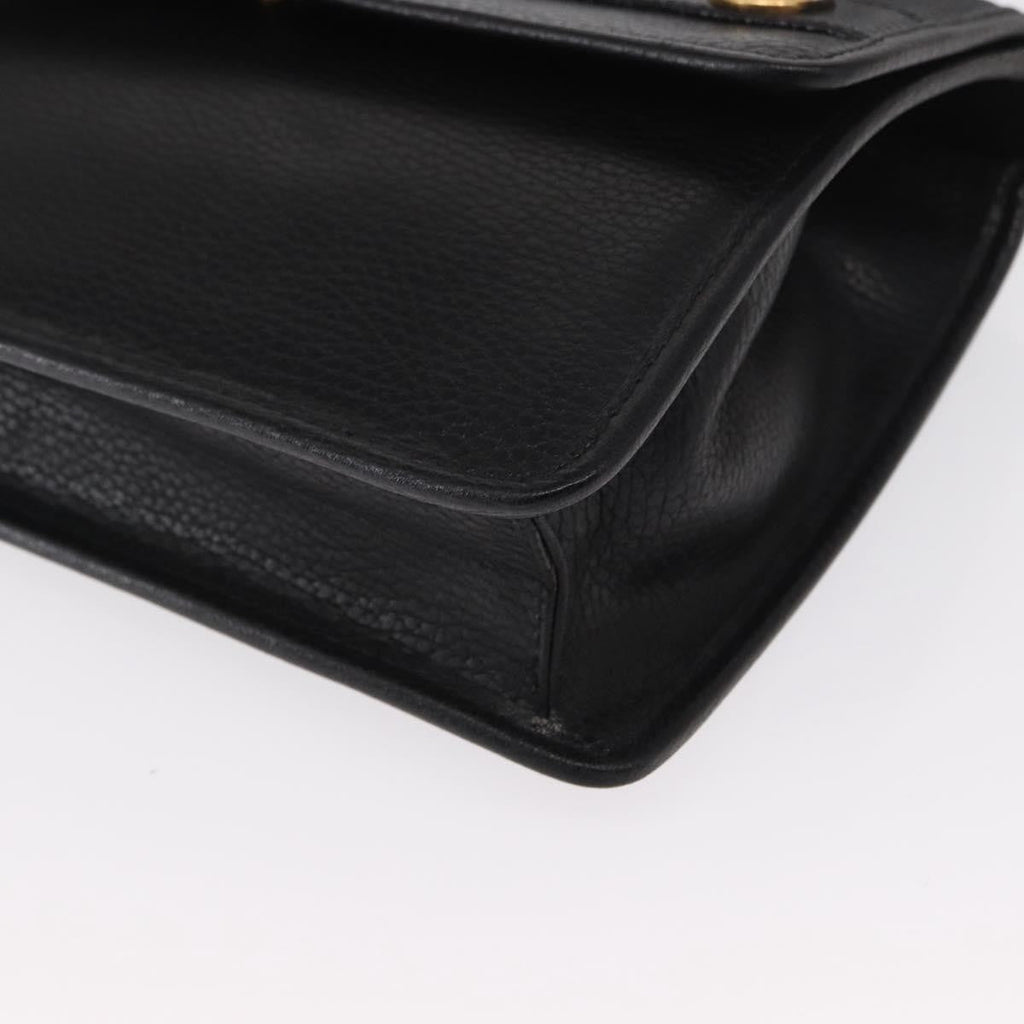 Celine Vintage Shoulder Bag Leather Black Leather Shoulder Bag Bag