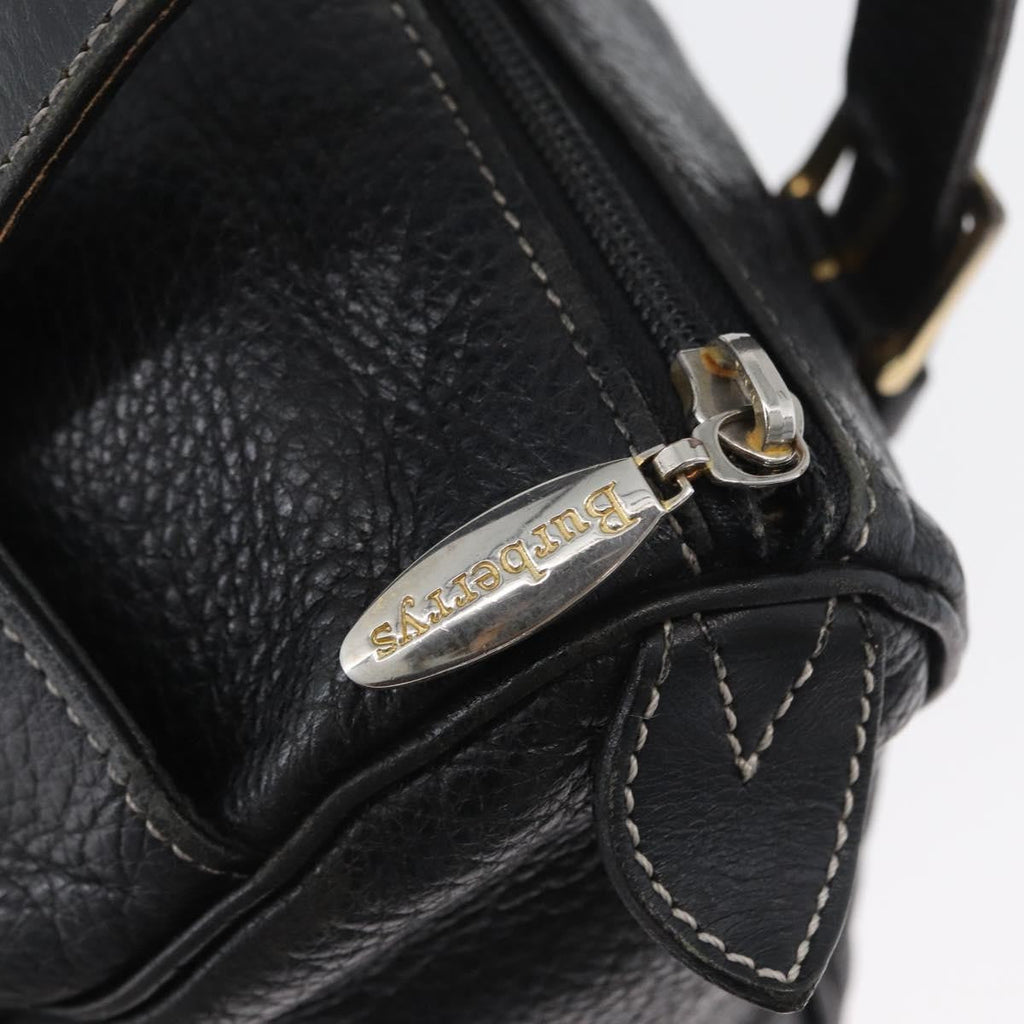 Burberry Vintage Handbag Leather Black Leather Handbag