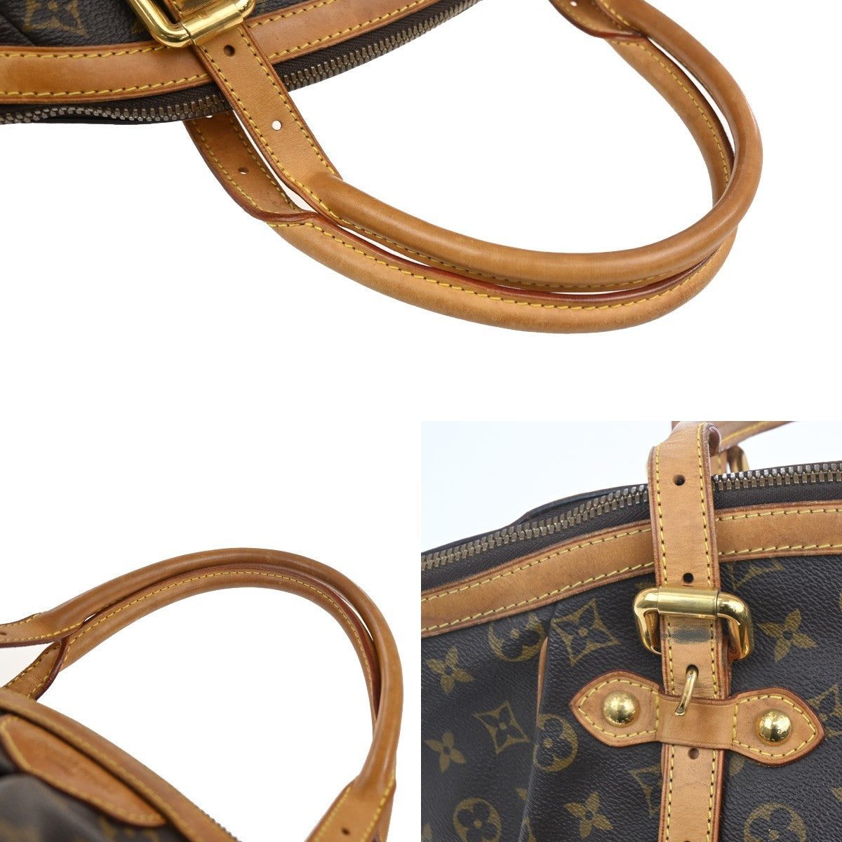 Louis Vuitton Tivoli Handbag Monogram Canvas Brown Canvas Shoulder Bag