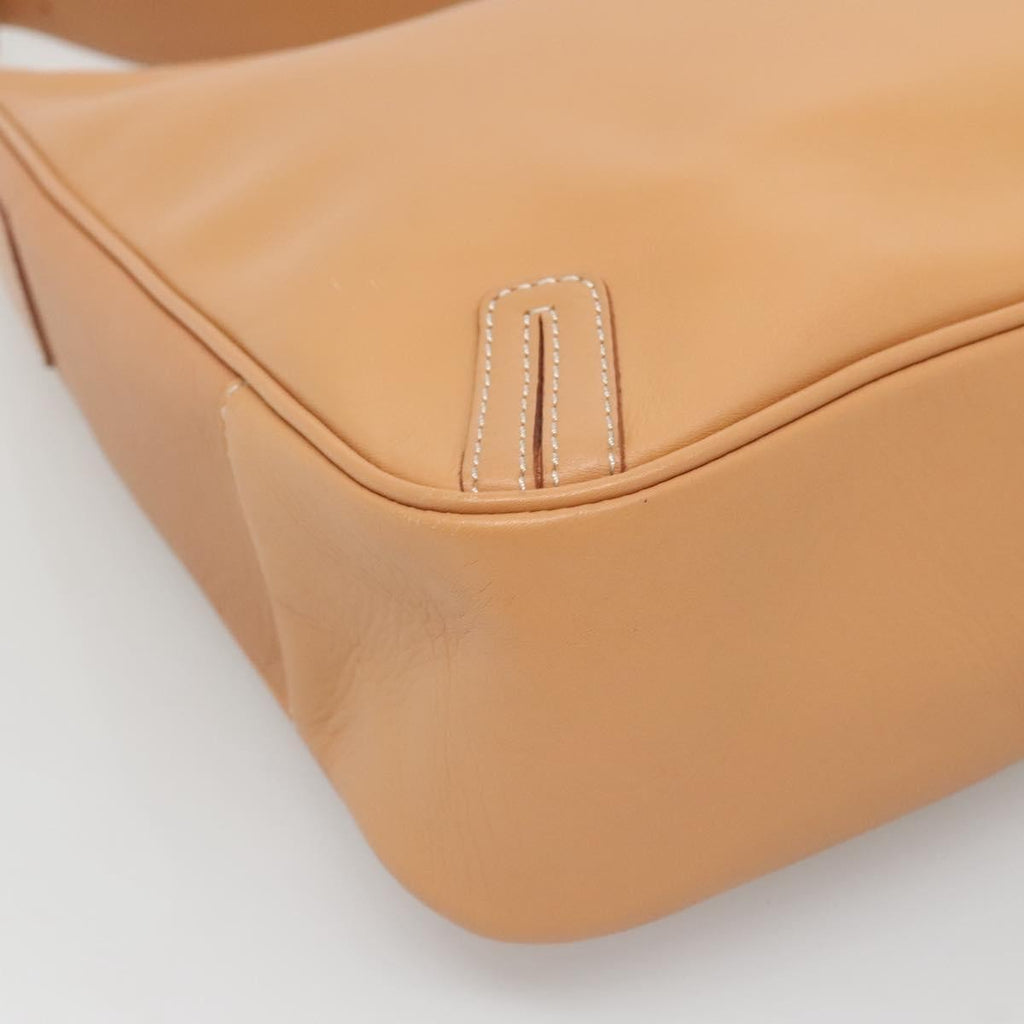 Burberry Shoulder Bag Leather Beige Leather Shoulder Bag