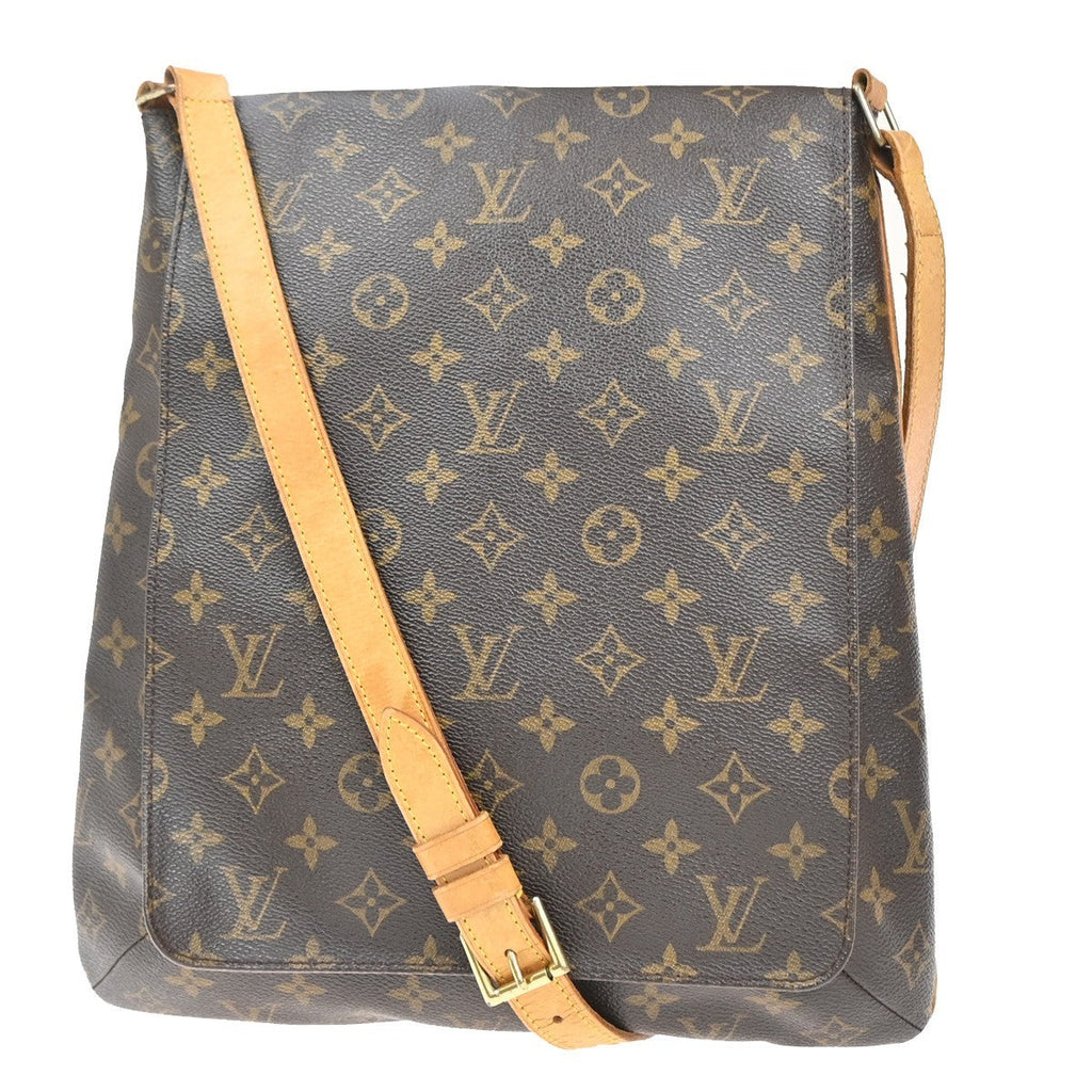 Louis Vuitton Musette Handbag Monogram Canvas Brown Canvas Shoulder Bag