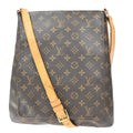 Louis Vuitton Musette Handbag Monogram Canvas Brown Canvas Shoulder Bag