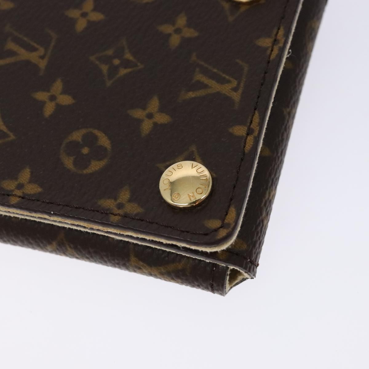 Louis Vuitton Case Jewelry Box Canvas Brown Canvas Wallets Accessory