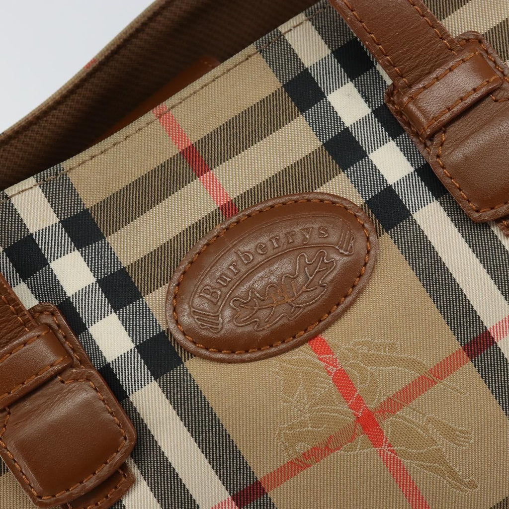 Burberry Vintage Tote Vintage Check Coated Canvas Beige Canvas Tote Bag
