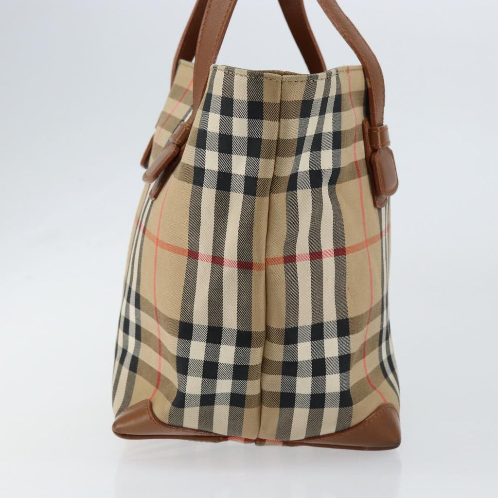 Burberry Vintage Tote Vintage Check Coated Canvas Beige Canvas Tote Bag