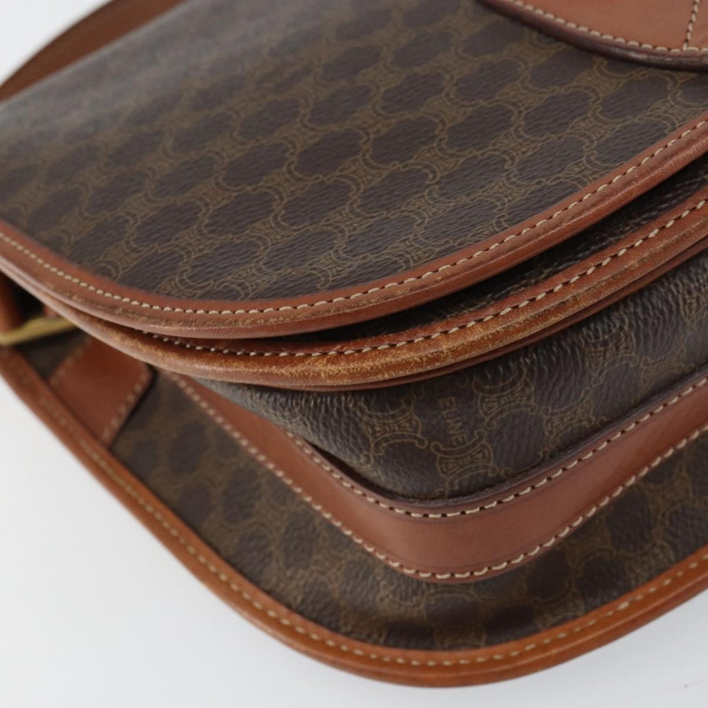 Celine Macadam Shoulder Bag Pvc Leather Brown Pvc Shoulder Bag Bag