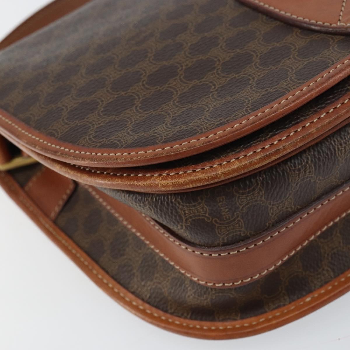 Celine Macadam Shoulder Bag Pvc Leather Brown Pvc Shoulder Bag Bag