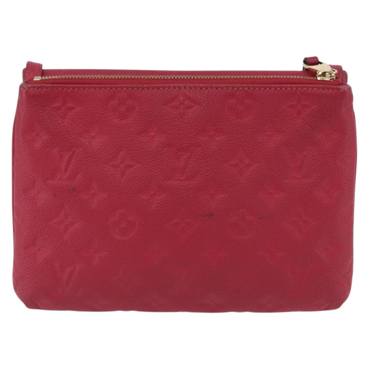 Louis Vuitton Twice Handbag Monogram Empreinte Leather Burgundy Leather Shoulder Bag