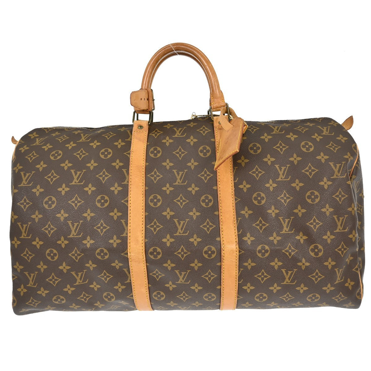 Louis Vuitton Keepall Bag Monogram Canvas Brown Canvas Travel Bag