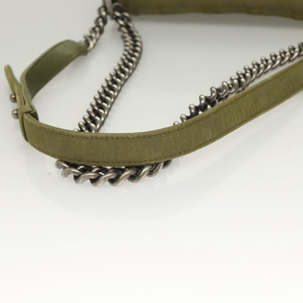 Chanel Celtic Boy Flap Bag Suede Green Suede Shoulder Bag Bag