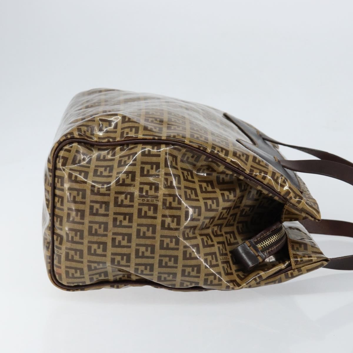 Fendi Zip Tote Canvas Beige Canvas Tote Bag Bag