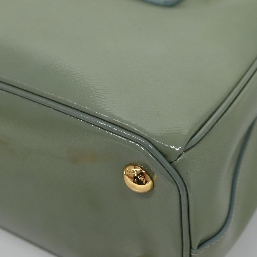 Prada Double Zip Lux Tote Saffiano Leather Gold Leather Handbag