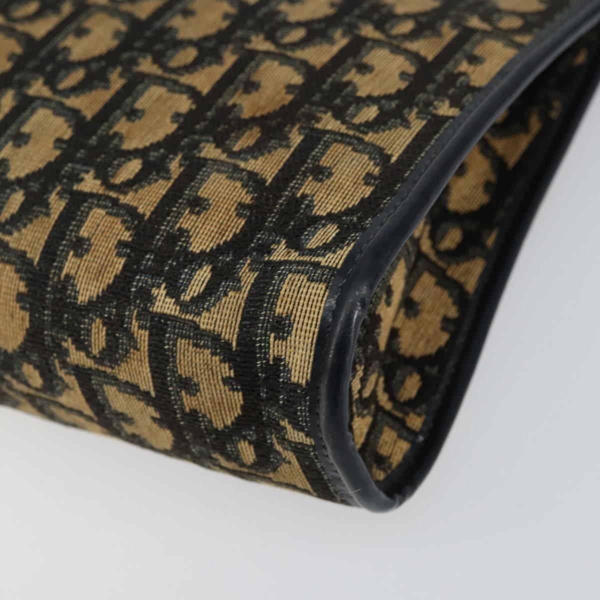 Christian Dior Vintage Trotter Shoulder Bag Canvas Navy Canvas Shoulder Bag Bag (Pre-Owned)