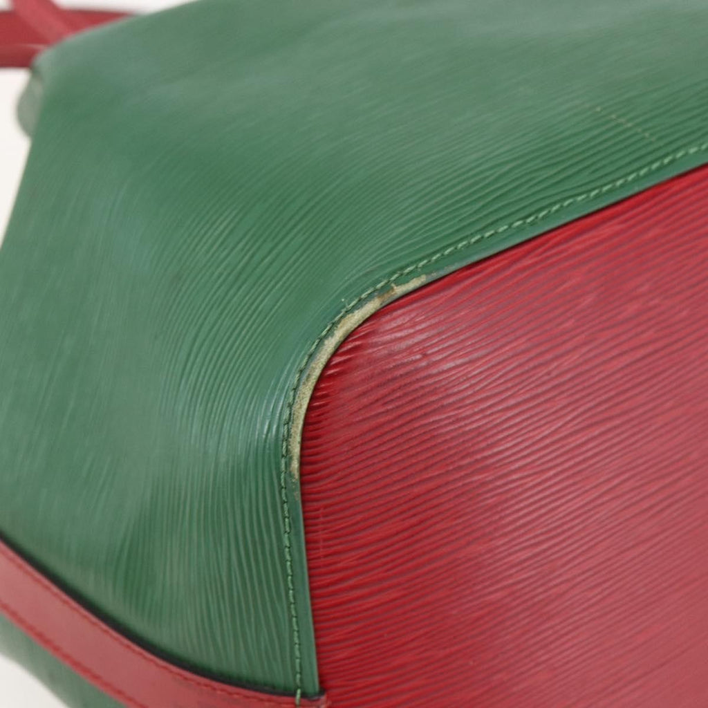 Louis Vuitton Bicolor Petit Noe Handbag Epi Leather Green Leather Shoulder Bag