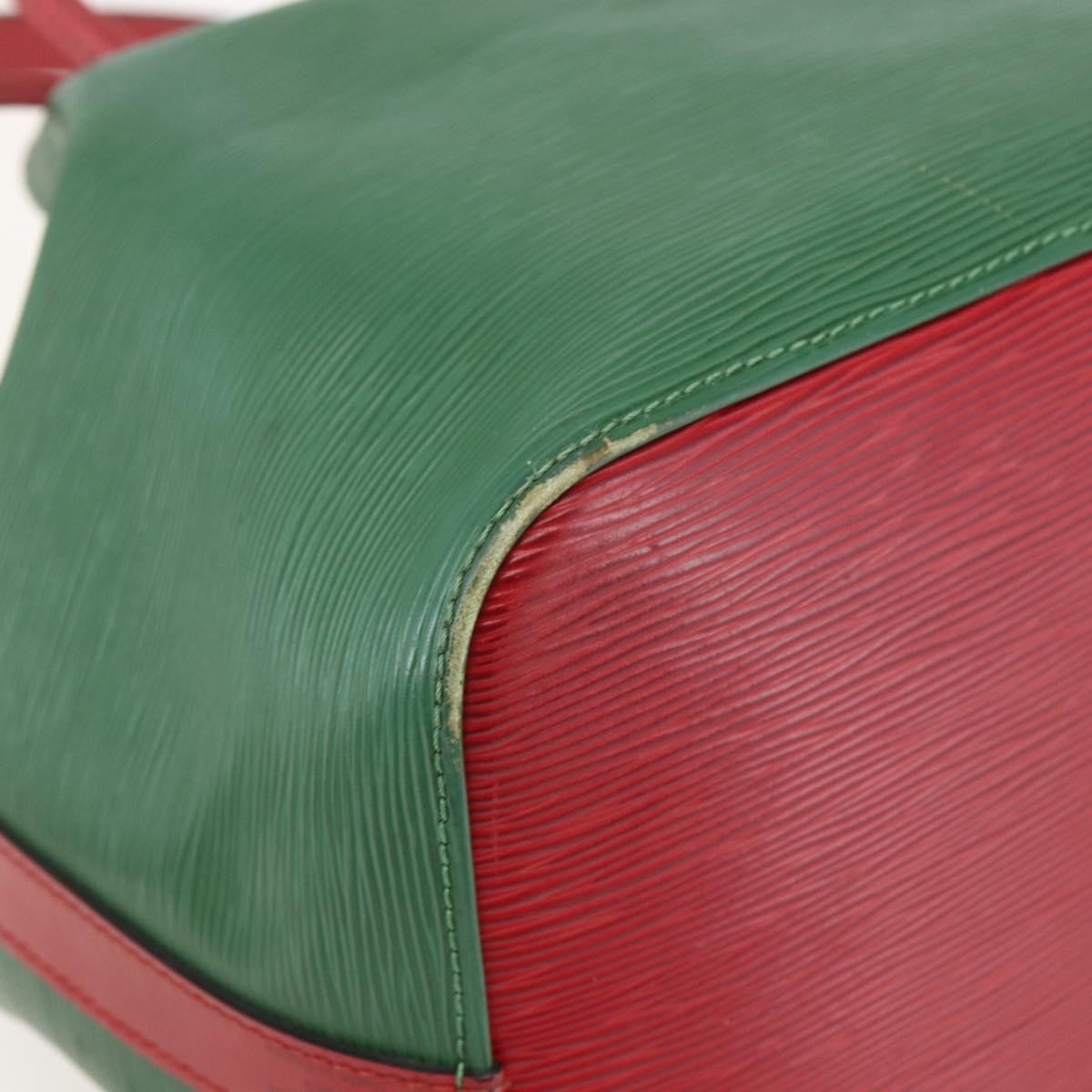Louis Vuitton Bicolor Petit Noe Handbag Epi Leather Green Leather Shoulder Bag