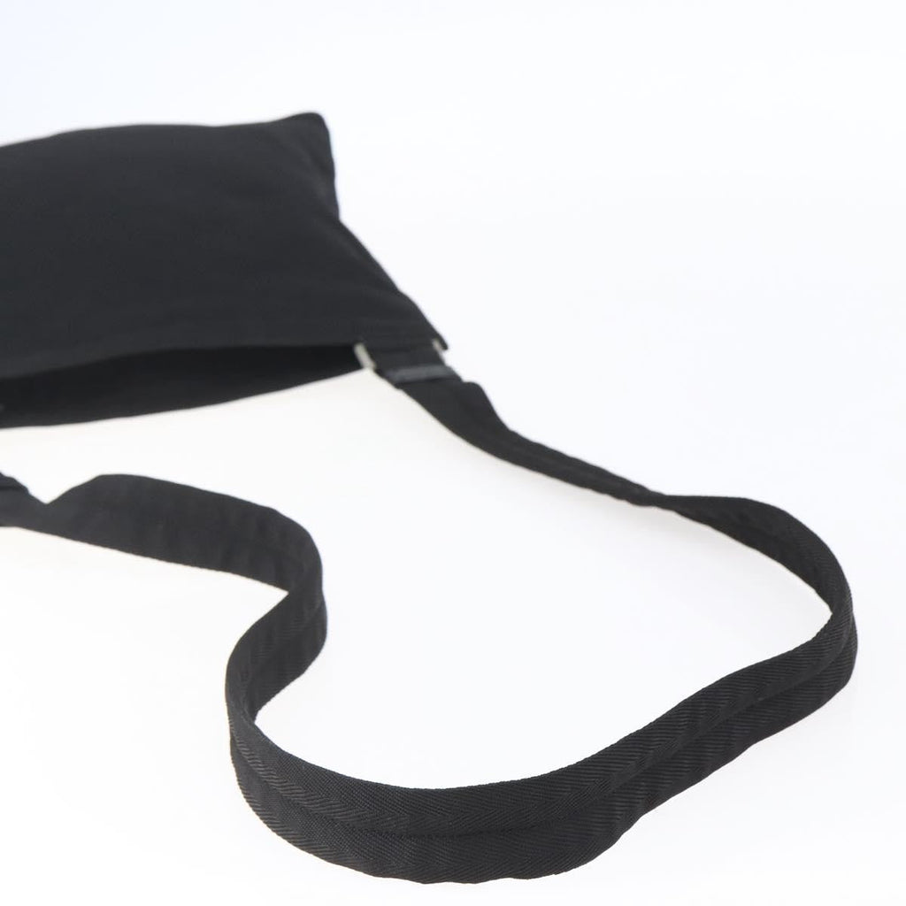 Prada Flat Messenger Bag Tessuto Black Nylon Shoulder Bag Bag