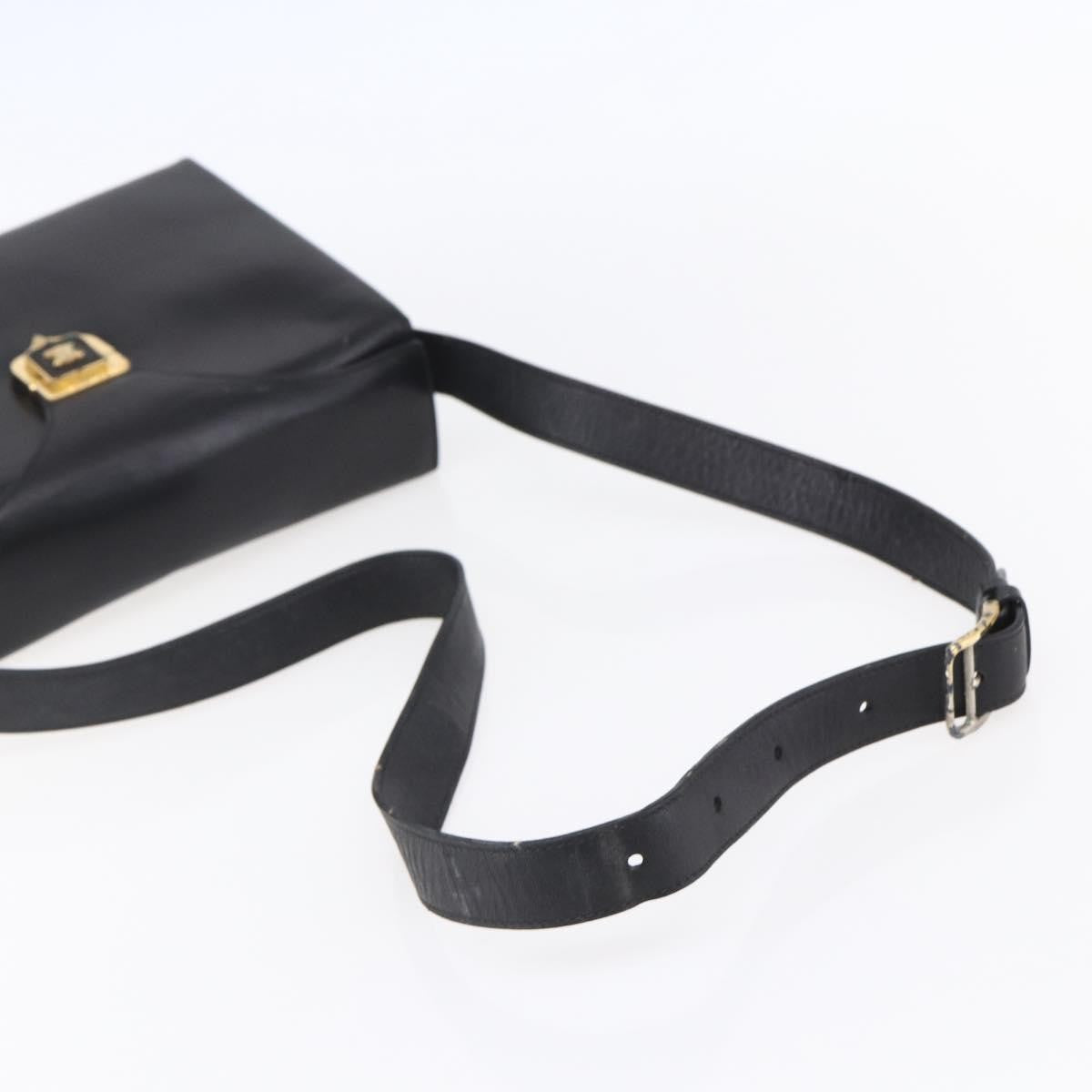 Celine Vintage Shoulder Bag Leather Black Leather Shoulder Bag Bag