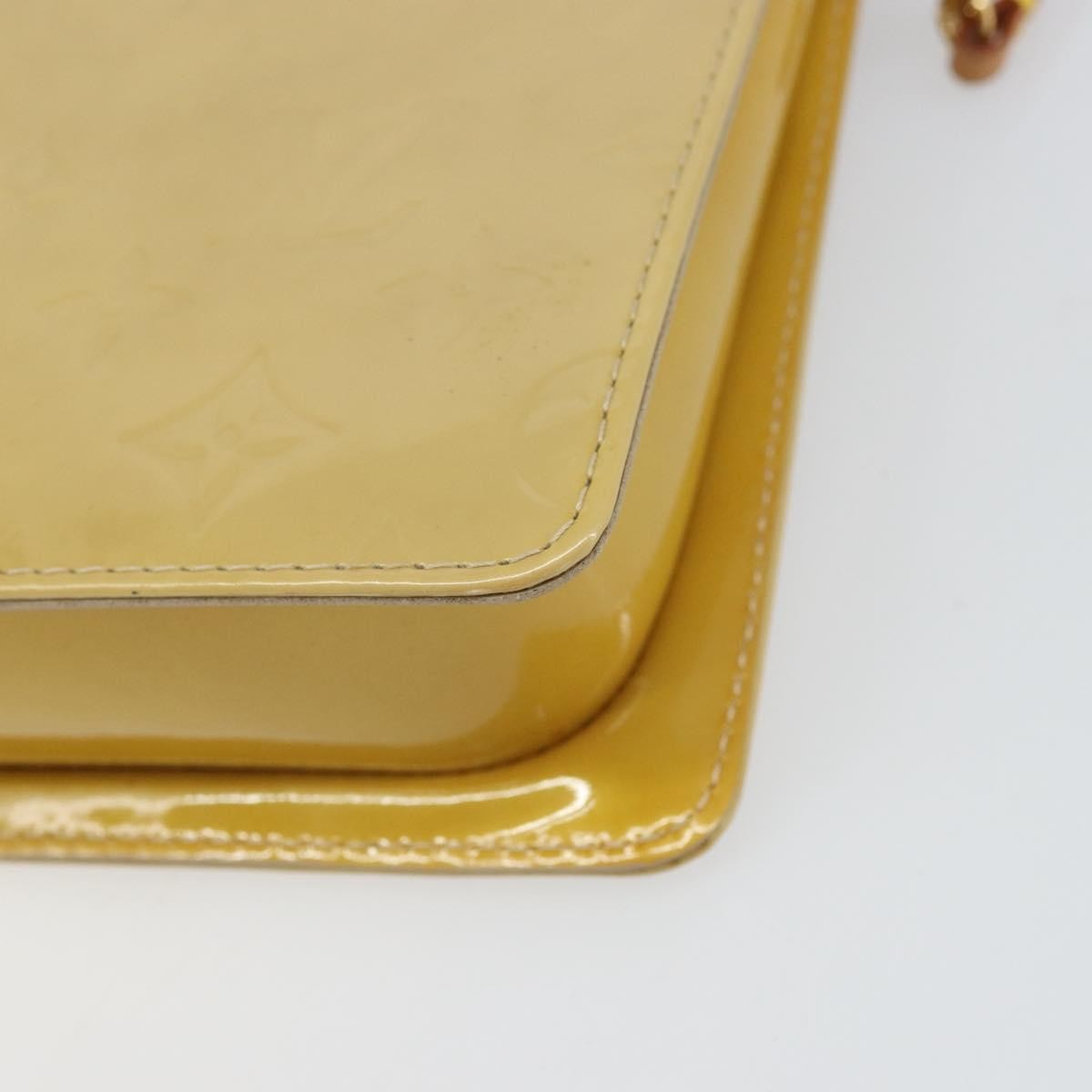 Louis Vuitton Mott Handbag Monogram Vernis Beige Patent_Leather Clutche & Pouche Bag