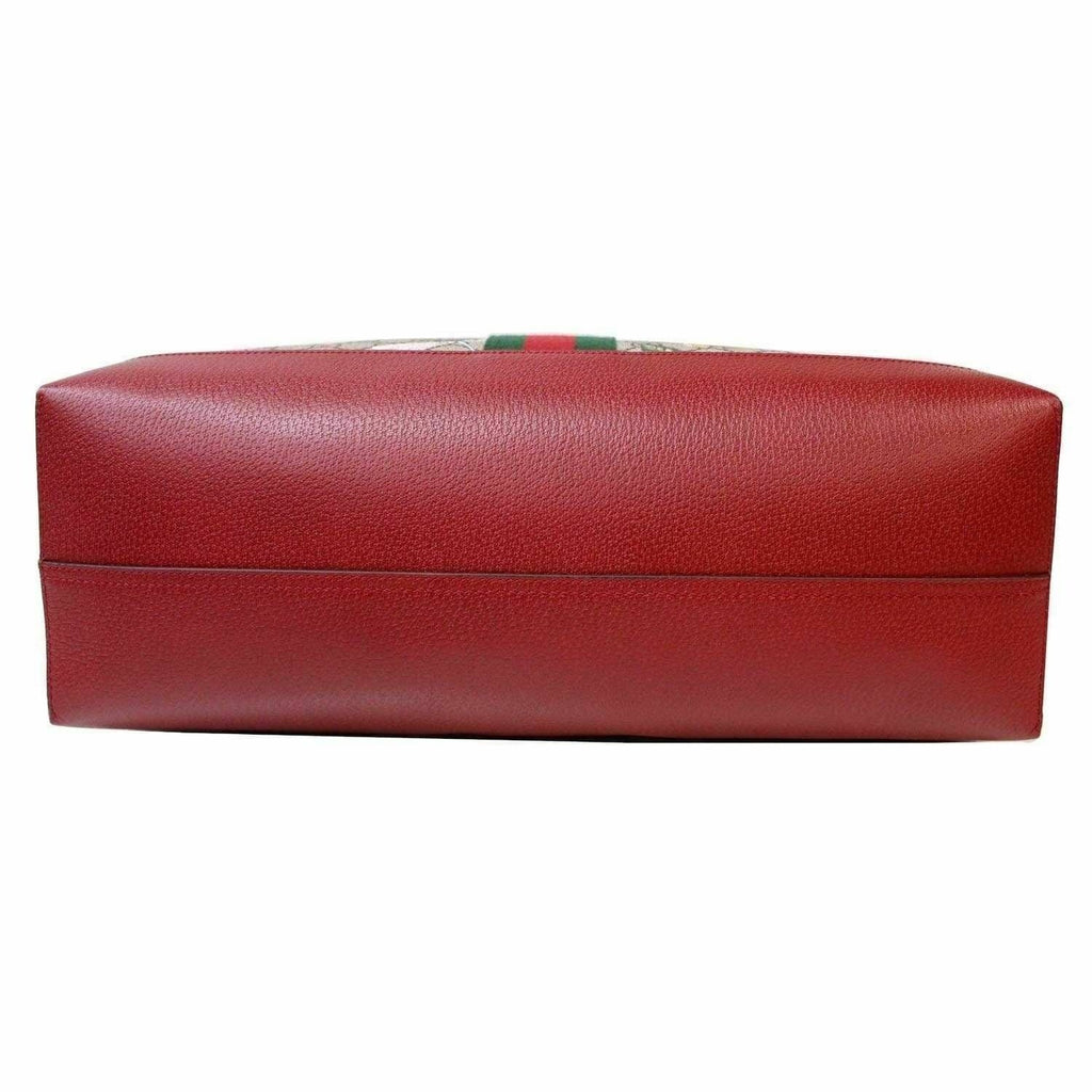 GUCCI Ophidia Gucci Flora Medium Tote Bag Red 547947