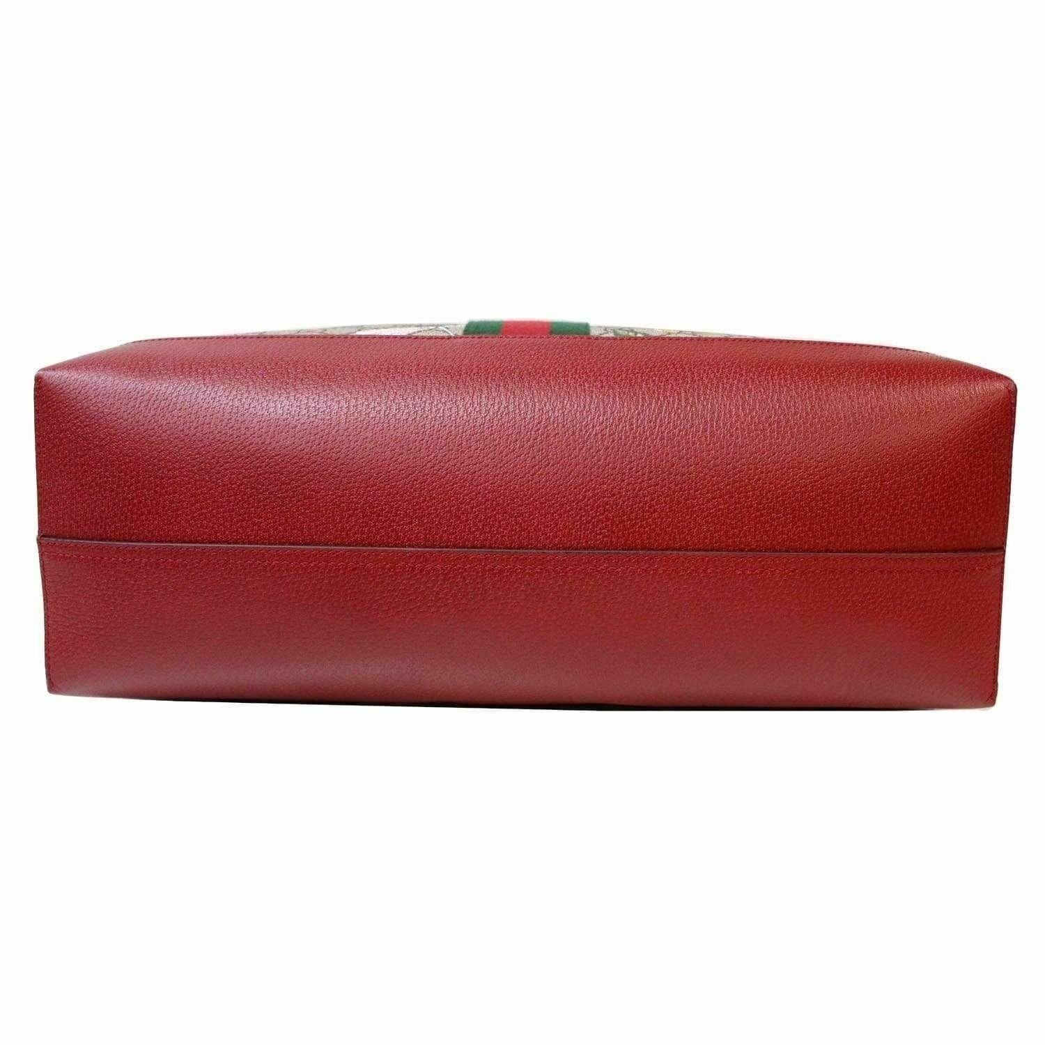 GUCCI Ophidia Gucci Flora Medium Tote Bag Red 547947
