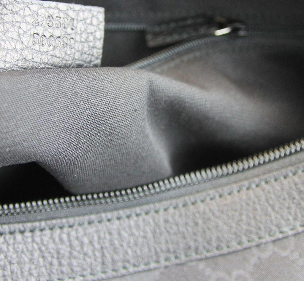 Gucci Gucci Abbey Hobo Bag Purse W/D Ring,Black Nylon 293581