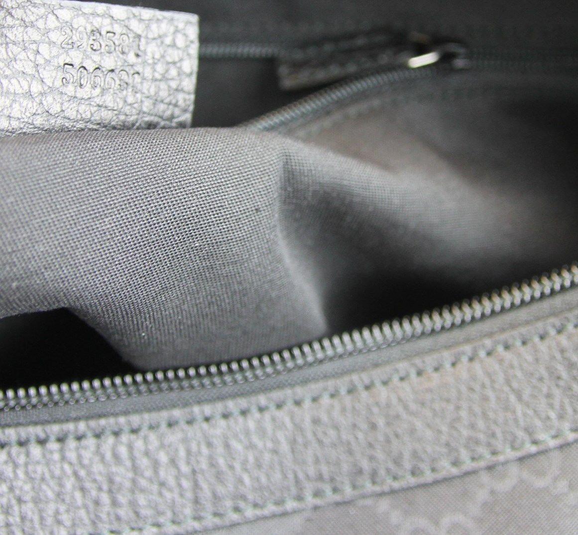 Gucci Gucci Abbey Hobo Bag Purse W/D Ring,Black Nylon 293581