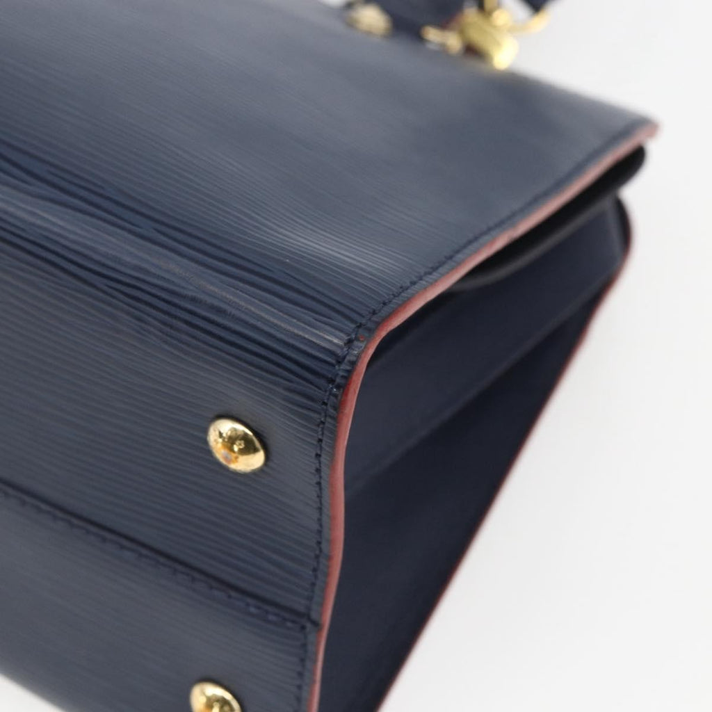 Louis Vuitton Vaneau Handbag Epi Leather Blue Leather Handbag