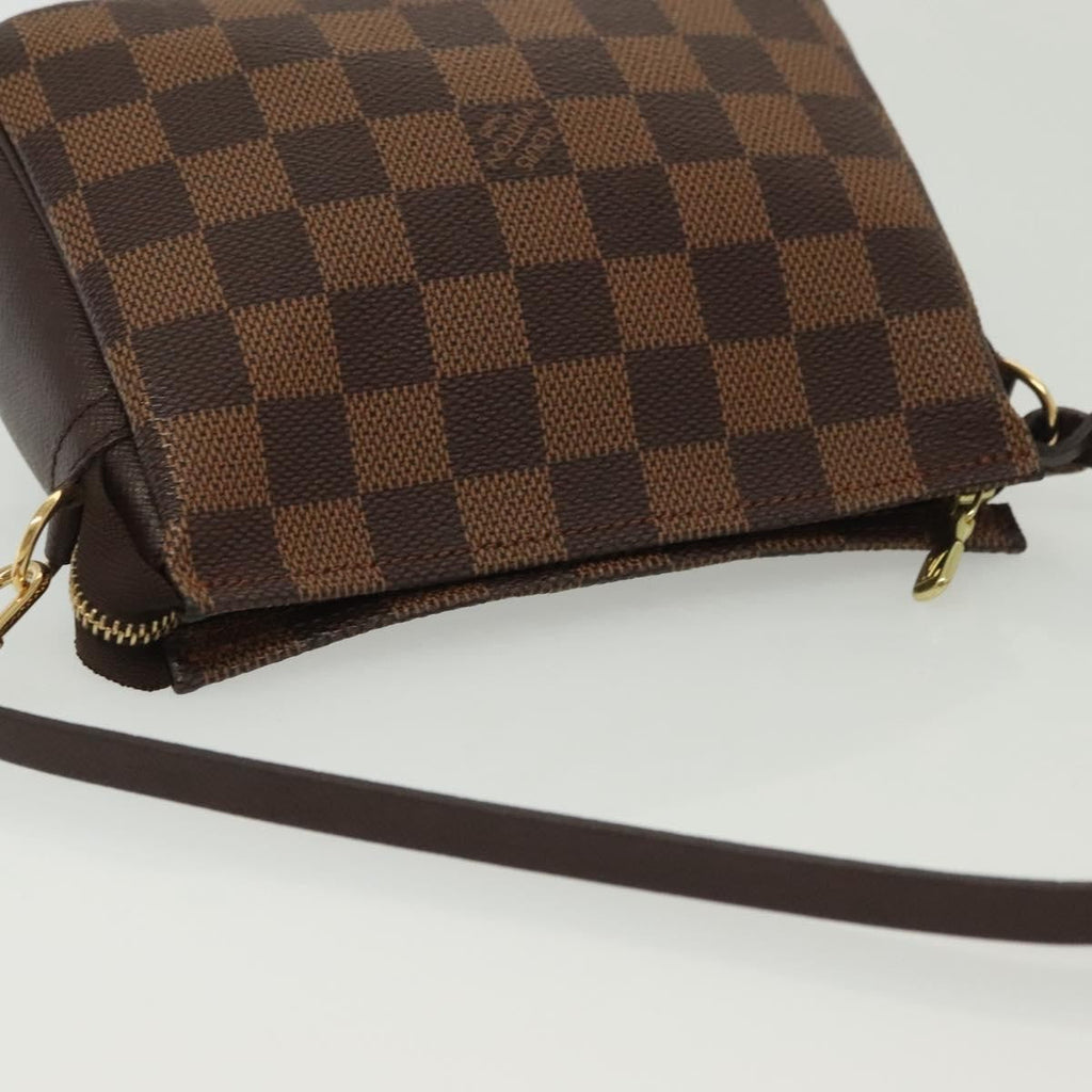 Louis Vuitton Trousse Make Up Bag Damier Canvas Brown Canvas Shoulder Bag