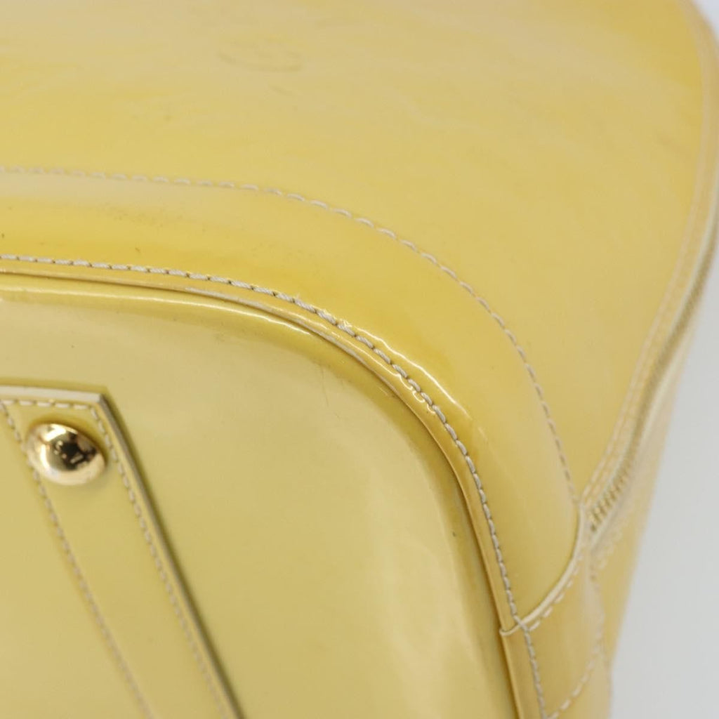 Louis Vuitton Alma Handbag Monogram Vernis Yellow Patent_Leather Handbag