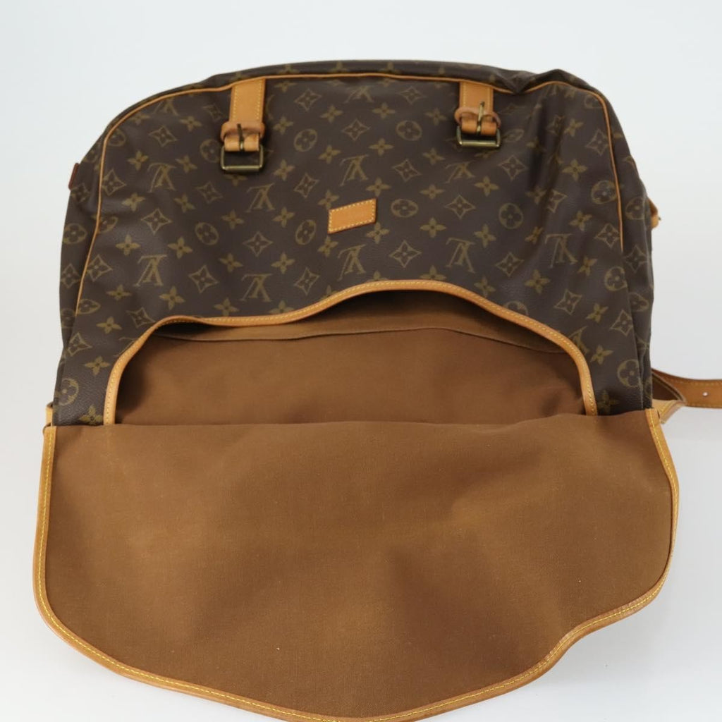 Louis Vuitton Saumur Handbag Monogram Canvas Brown Canvas Shoulder Bag