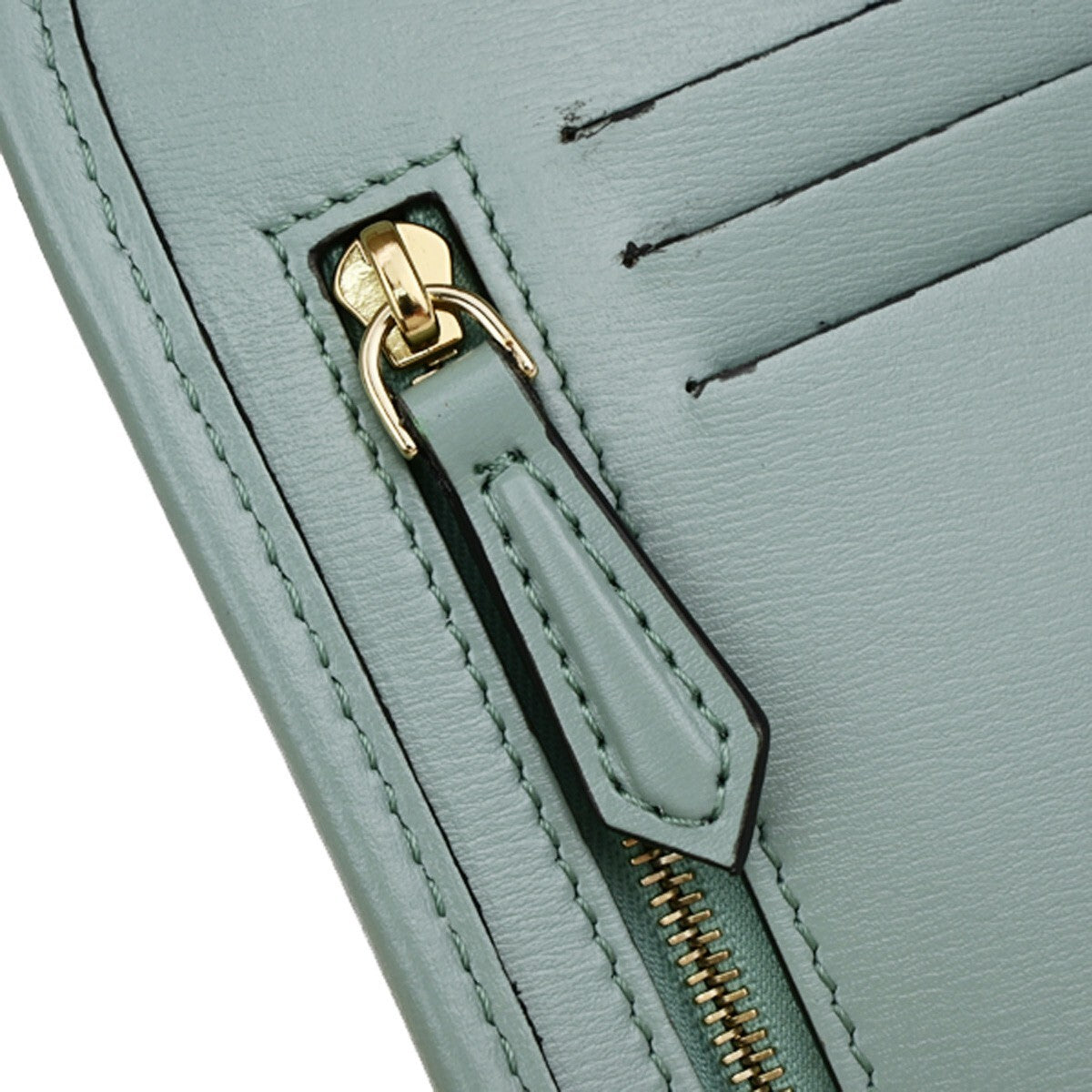 Fendi Smartphone Case Leather Green Leather Bag