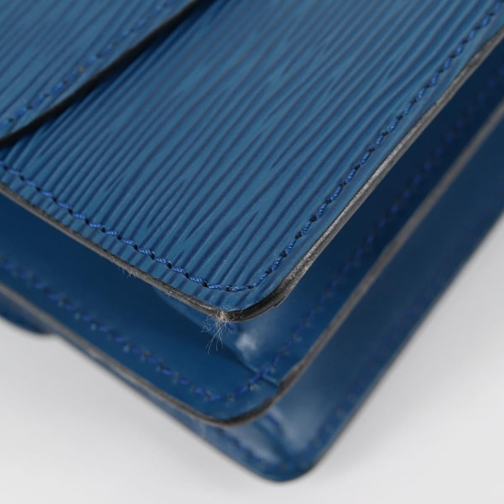 Louis Vuitton Grenelle Shoulder Bag Epi Leather Blue Leather Shoulder Bag