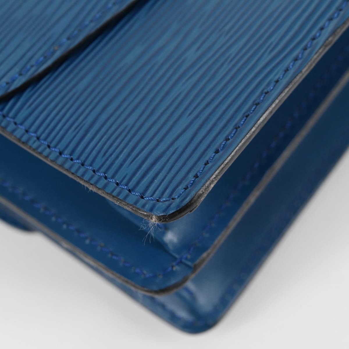 Louis Vuitton Grenelle Shoulder Bag Epi Leather Blue Leather Shoulder Bag
