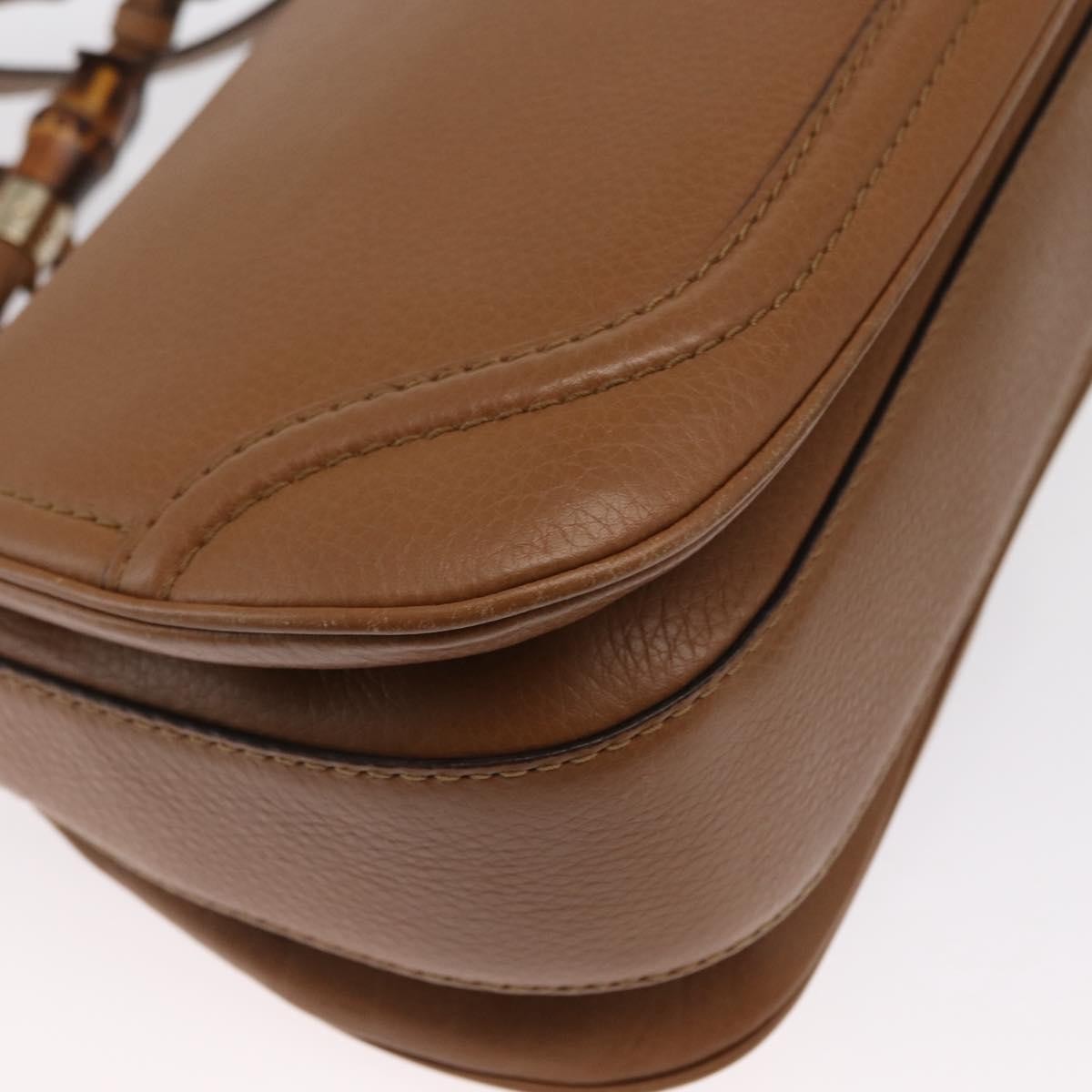 Gucci New Bamboo 1921 Top Handle Bag Leather Brown Leather Handbag (Pre-Owned)