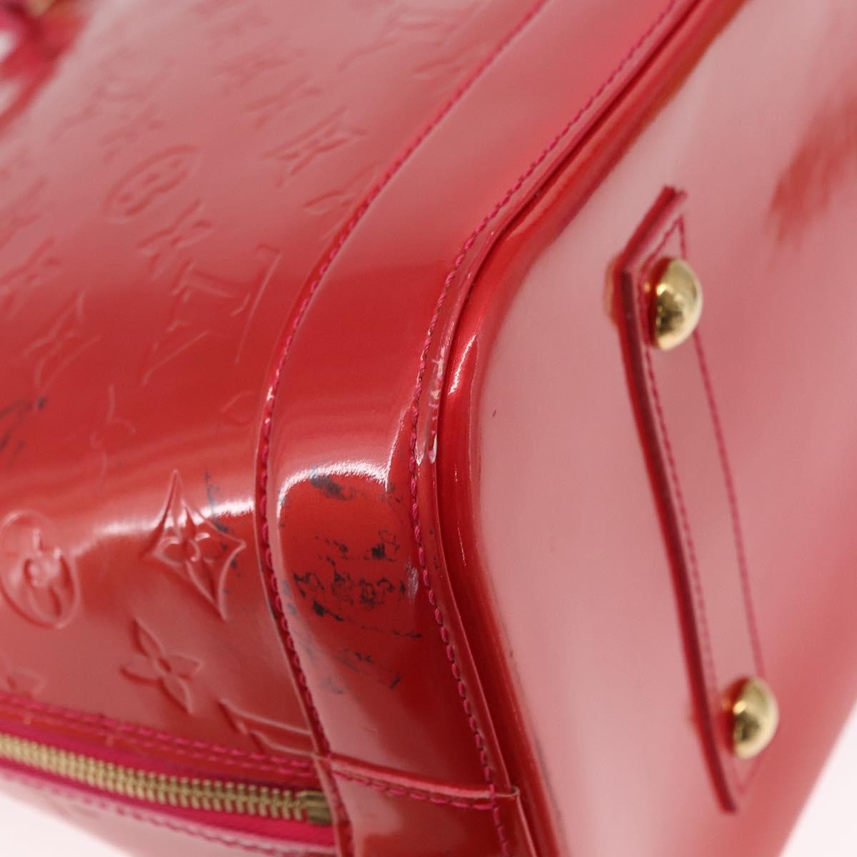 Louis Vuitton Alma Handbag Monogram Vernis Red Patent_Leather Handbag