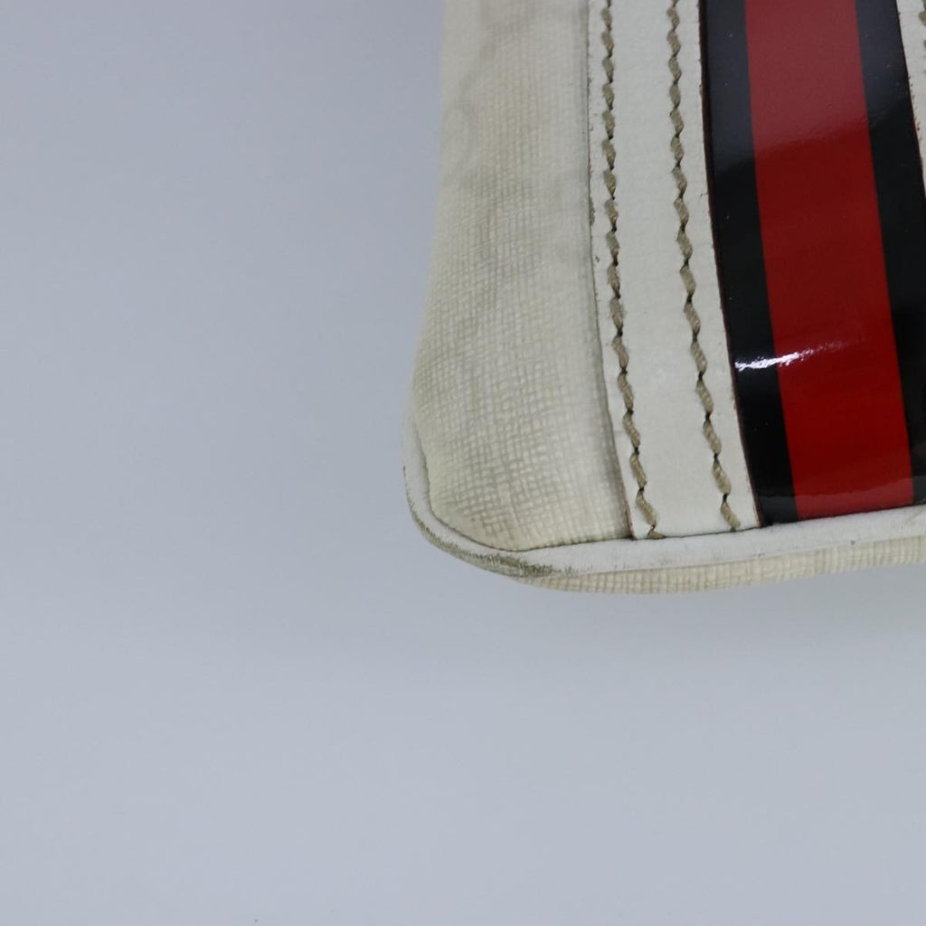 Gucci Sherry Line Shoulder Bag Canvas White Pvc Shoulder Bag Bag (Pre-Owned)