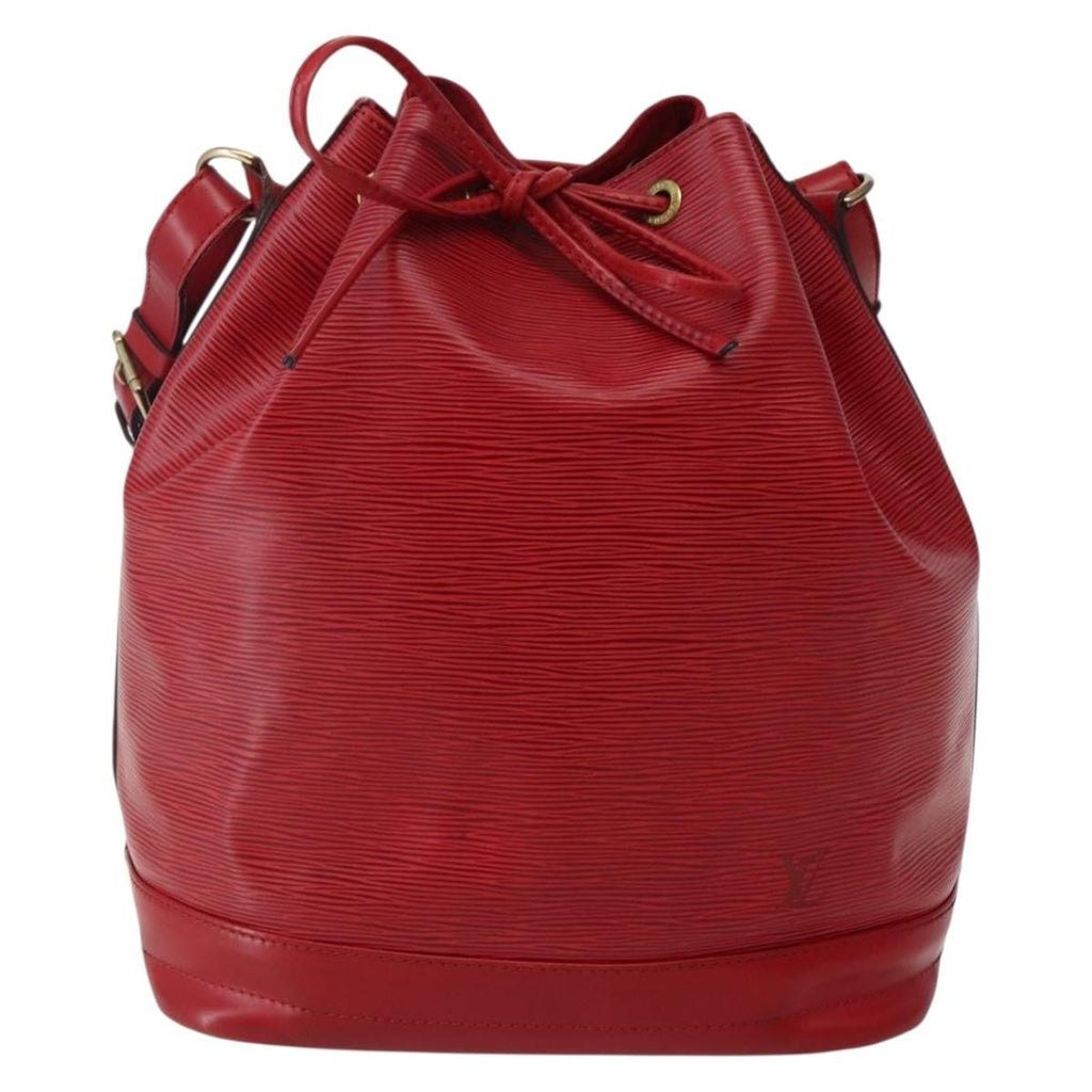 Louis Vuitton Noe Shoulder Bag Leather Red Leather Shoulder Bag