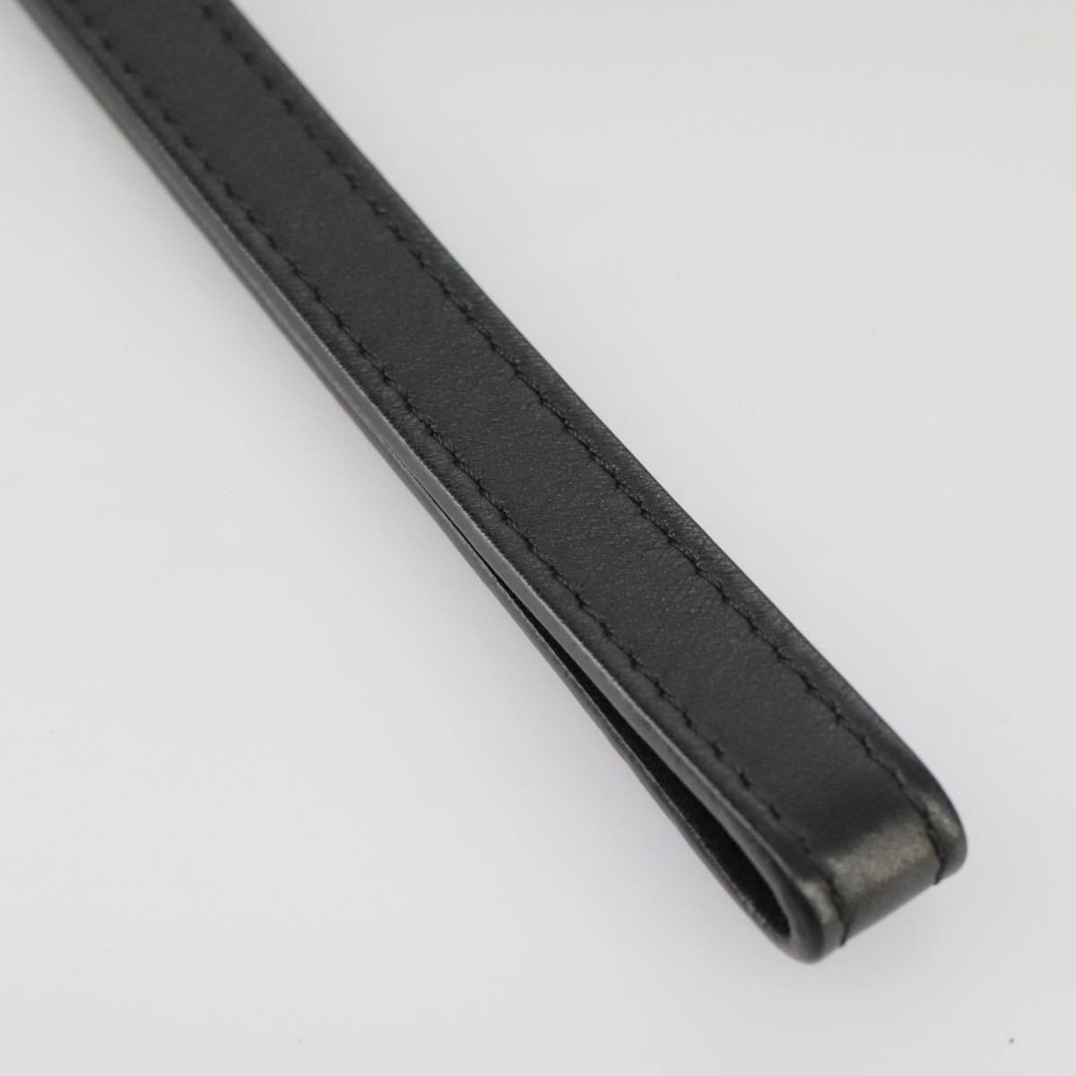 Louis Vuitton Disk Pouch Leather Black Leather Clutche & Pouche Bag